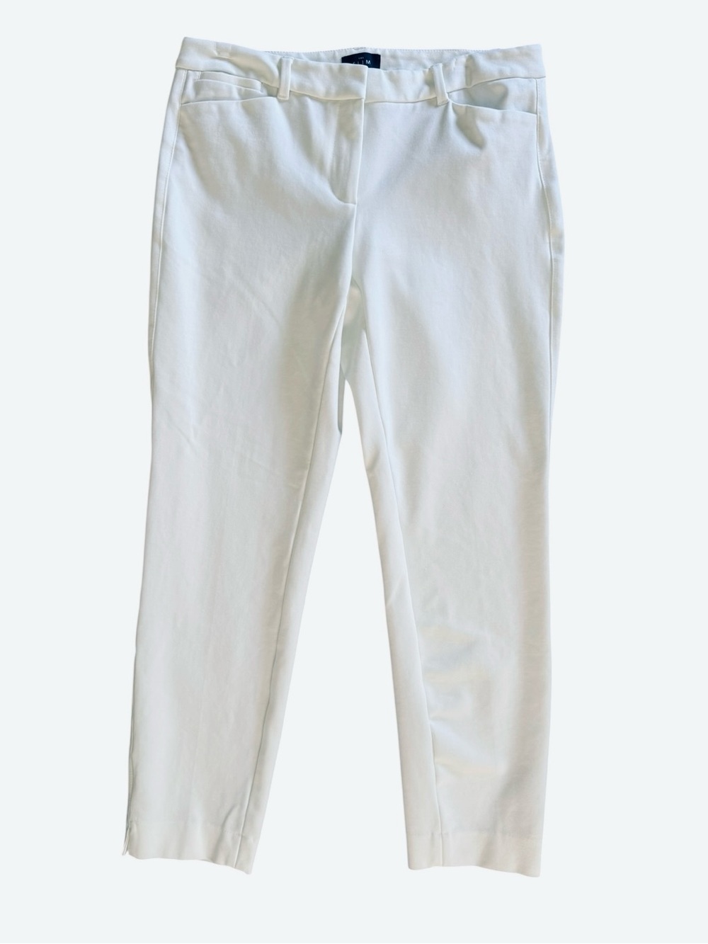 White House Black Market The Slim Ankle White Trousers, Women’s 8 Long